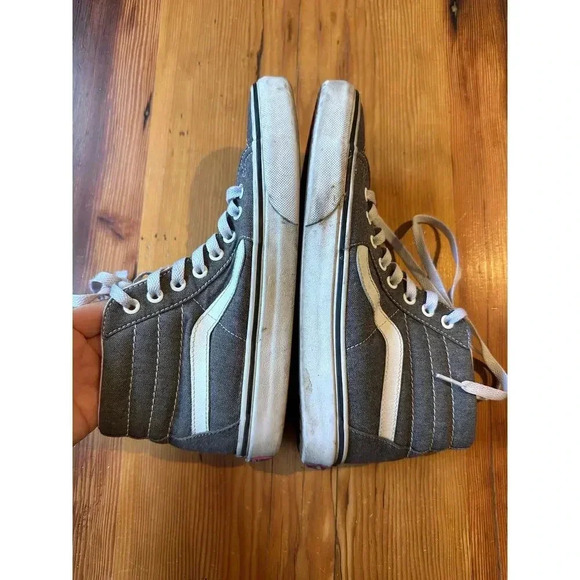 Vans Charcoal and White High-Top Sneakers - Picture 10 of 12